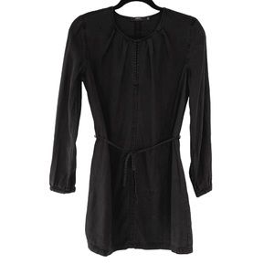 Long Sleeve Dress - OBEY - distressed black